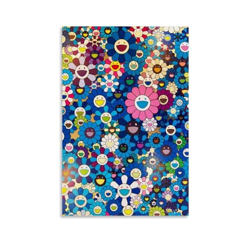 LINTEZHG Takashi Murakami Small Flower Poster Dekorative Malerei Leinwand Wandkunst Wohnzimmer Poster Schlafzimmer Malerei,Wandkunst Bilddruck Moderne Familienzimmer Dekor 24x36inch(60x90cm) von LINTEZHG