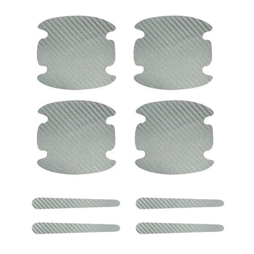 LINTINGLIHAI 8 Stück Autotürgriff Schutzfolie für VW T5 | Typ 7H/7E | Bj. 2003-2015, Autotür Griffmulden Aufkleber Kratzfestes Türgriff Selbtklebend Lackschutzfolie,C/Silver von LINTINGLIHAI