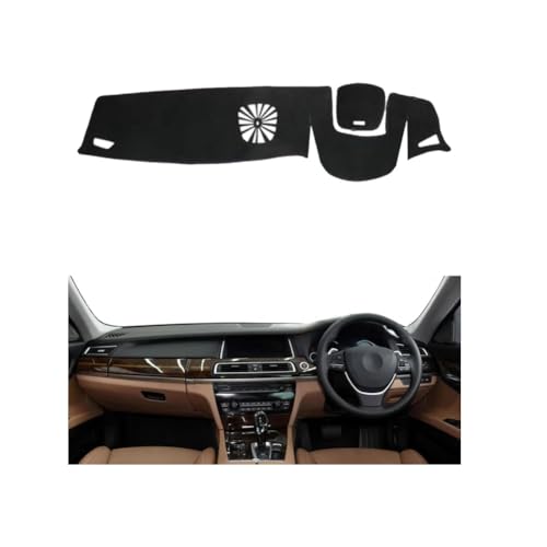 LINTINGLIHAI Auto Armaturenbrett Abdeckung für BMW 7-Series F01 2009-2015, Anti-UV Dashboard Matte Schutz Teppich Rutschfester Armaturenbrett-Abdeckung Innenmatte,A/RHD von LINTINGLIHAI