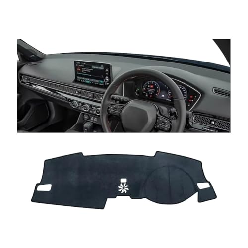 LINTINGLIHAI Auto Armaturenbrett Abdeckung für Civic 11th 2021-2024, Anti-UV Dashboard Matte Schutz Teppich Rutschfester Armaturenbrett-Abdeckung Innenmatte,A/RHD von LINTINGLIHAI