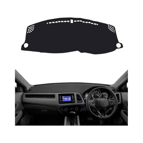 LINTINGLIHAI Auto Armaturenbrett Abdeckung für HR-V 2016-2019, Anti-UV Dashboard Matte Schutz Teppich Rutschfester Armaturenbrett-Abdeckung Innenmatte,A/RHD von LINTINGLIHAI