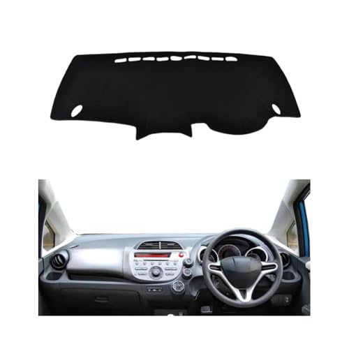 LINTINGLIHAI Auto Armaturenbrett Abdeckung für Jazz 2009-2013, Anti-UV Dashboard Matte Schutz Teppich Rutschfester Armaturenbrett-Abdeckung Innenmatte,A/RHD von LINTINGLIHAI