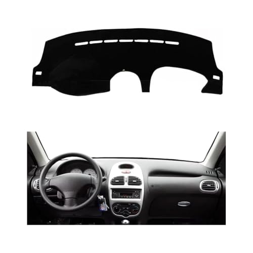 LINTINGLIHAI Auto Armaturenbrett Abdeckung für Peugeot 206 1998-2012, Anti-UV Dashboard Matte Schutz Teppich Rutschfester Armaturenbrett-Abdeckung Innenmatte,B/LHD von LINTINGLIHAI