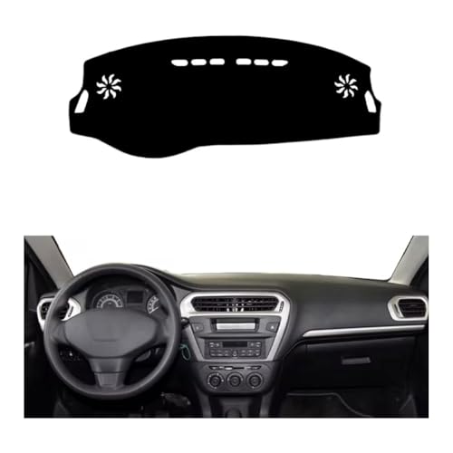 LINTINGLIHAI Auto Armaturenbrett Abdeckung für Peugeot 301 2012-2019, Anti-UV Dashboard Matte Schutz Teppich Rutschfester Armaturenbrett-Abdeckung Innenmatte,B/LHD von LINTINGLIHAI