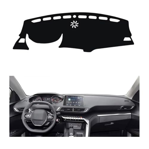 LINTINGLIHAI Auto Armaturenbrett Abdeckung für Peugeot 5008 2017-2021, Anti-UV Dashboard Matte Schutz Teppich Rutschfester Armaturenbrett-Abdeckung Innenmatte,B/LHD von LINTINGLIHAI