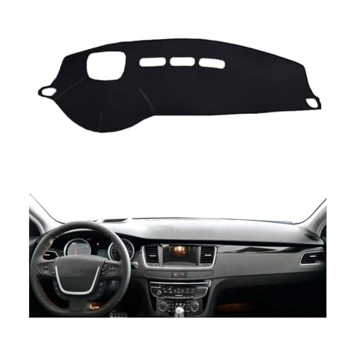 LINTINGLIHAI Auto Armaturenbrett Abdeckung für Peugeot 508 2010-2018, Anti-UV Dashboard Matte Schutz Teppich Rutschfester Armaturenbrett-Abdeckung Innenmatte,B/LHD von LINTINGLIHAI