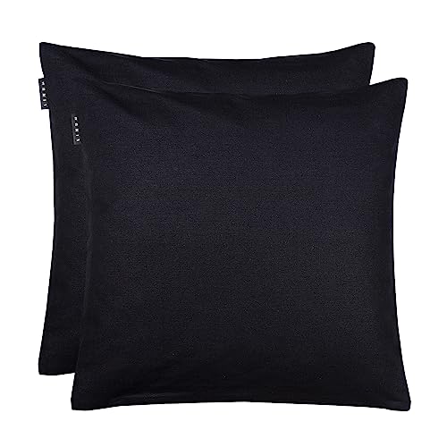 LINUM Annabell Elegant Kissenhülle 50x50 cm 2er-Pack, 100% Baumwolle, Maschinenwaschbar, Schwarz LINUM Annabell Elegant Kissenhülle 50x50 cm 2er-Pack, 100% Baumwolle, Maschinenwaschbar, Schwarz von LINUM