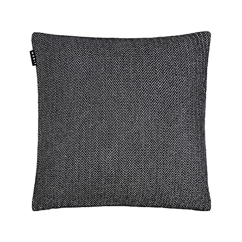 Linum Shepard Kissenhülle für Dekokissen 50x50 cm, 100% Baumwolle, Maschinenwaschbar, Schwarz von LINUM
