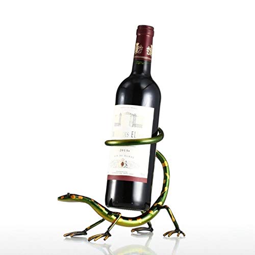 LINWX Lustige Gecko Weinregal Flaschenhalter Eisen Skulptur Bar Rotwein Halter Metall Regal Dekoration Handwerk von LINWX