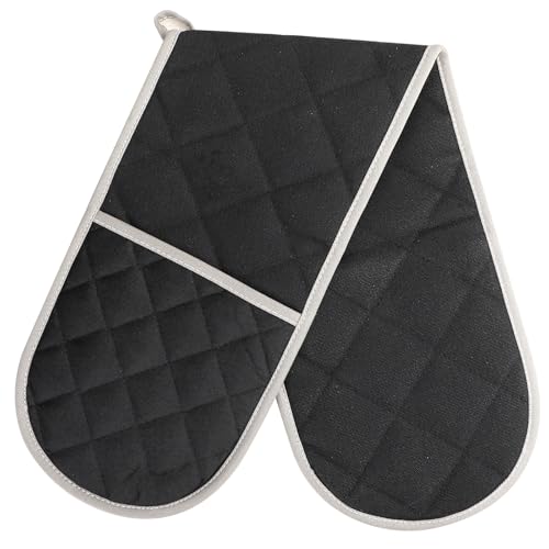 Doppel Backofenhandschuh Doppelte Ofenhandschuhe Hitzebeständig Topflappen Kochhandschuhe zum Kochen Backen Grillen, 76 x 18CM von LINXIU