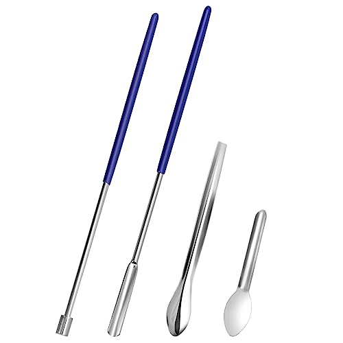 Kapselfüllmaschinen Kit für Pillenfüller Mikrolöffel Spatel Werkzeug Kräuterpulver Tamper Werkzeugen für Gelkapseln Schnelles Fülltablett 4Stück von LINXIU