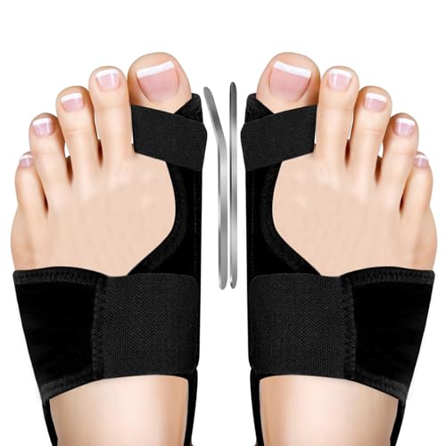 LINXIU Hallux Valgus Korrektur Schiene Rutschfester Bunion Zehenspreizer Bunion Korrektor Hallux Valgus Bandagen für Tag Nacht Unterstützung 2 Stück von LINXIU