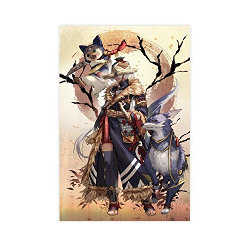 LINYUYI Gaming-Poster Monster Hunter 24 Leinwandposter Wandkunst Dekor Druck Bild Gemälde für Wohnzimmer Schlafzimmer Dekoration 60 x 90 cm Unframe style1 von LINYUYI