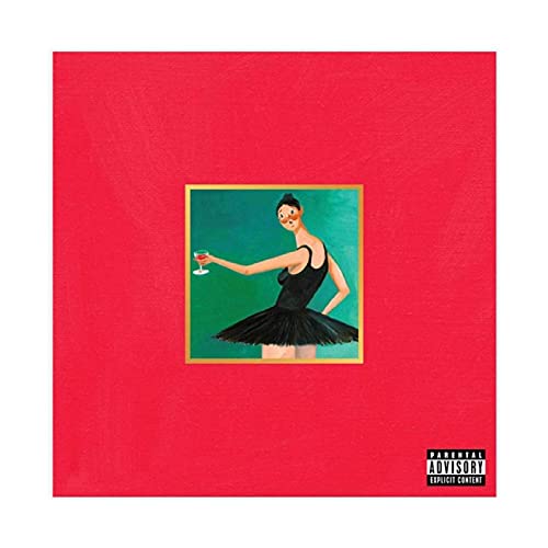LINYUYI My Beautiful Dark Twisted Fantasy Album Poster Cover Leinwand Poster Schlafzimmer Dekor Sport Landschaft Büro Zimmer Dekor Geschenk Rahmen:30 x 30 cm von LINYUYI