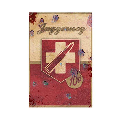 LINYUYI Vintage-Poster, Motiv: Juggernog Perk, Leinwandposter, Wandkunst, Dekordruck, Bild, Gemälde für Wohnzimmer, Schlafzimmer, Dekoration, 30 x 45 cm, ungerahmt, Stil 1 von LINYUYI