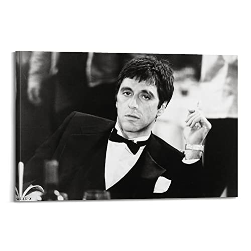 LINZ Al Pacino Scarface, Filme, Tony Montana Poster, dekoratives Gemälde, Leinwand, Wandposter und Kunstbilddruck, modernes Familien-Schlafzimmer, Deko-Poster, 30 x 45 cm von LINZ