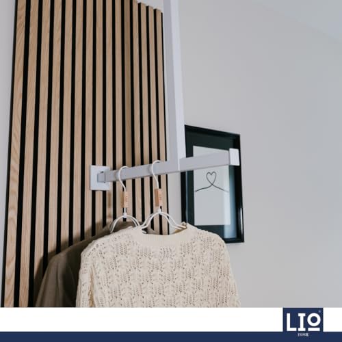 LIO HOME® 3er-Set Kleiderbügel aus Metall in weiß oder schwarz mit FoldFree Faltenschutz – Stabile Drahtbügel mit [Breiten Schultern] für formbeständige Kleidung und 360° drehbarem Haken von LIO HOME