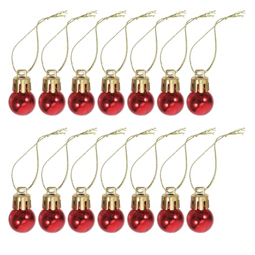 24 stücke bruchsichere weihnachtskugeln Mini Weihnachtskugel Urlaub weihnachtsbaumschmuck 2 cm () von LIOOBO