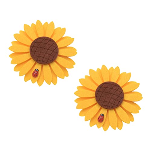 LIOOBO 1 Paar magnetische Vorhang-Raffhalter mit Sonnenblumen-Motiv, Clips, Blumen-Vorhang, Raffhalter für Fenster, Raffhalter für Zuhause, Büro, Dekoration, Schlafzimmer von LIOOBO