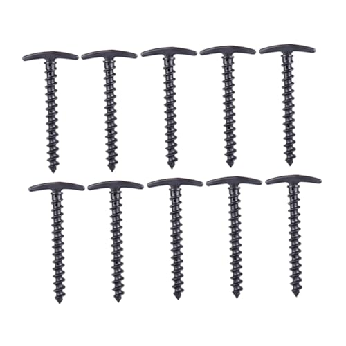 LIOOBO 10 Stück Zeltpflöcke Robuste Nylon Heringe für Outdoor Camping für Schnee und Lehmböden Langlebig und Rostfrei mit Sichtbarem Design für Sicheres Befestigen von Zelten und von LIOOBO