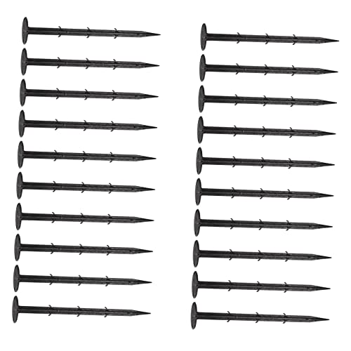 LIOOBO 100 Stück Kunststoff Erdanker Gartenpflöcke Bodenheringe für Zelt Befestigung Unkrautvlies Fixierung Gartennetz und Praktisch für Garten und Outdoor von LIOOBO