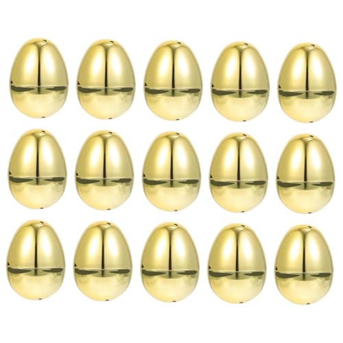 LIOOBO 15 Stück Teiliges Realistisch Goldene zum Befüllen und Wiederverwenden Stabile Eier Praktische Deko für Party Detailreich Verarbeitet von LIOOBO
