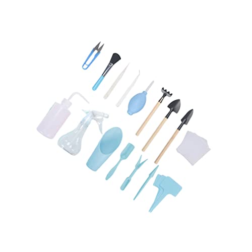 LIOOBO 16 Stück Teiliges Tragbares Mini Gartenwerkzeug Set für Sukkulenten Robustes Material Ergonomisch mit Schaufel Rechen Sprühflasche für Pflanzenpflege und Umpflanzen zu Hause und LIOOBO 16 Stück Teiliges Tragbares Mini Gartenwerkzeug Set für Sukkulenten Robustes Material Ergonomisch mit Schaufel Rechen Sprühflasche für Pflanzenpflege und Umpflanzen zu Hause und von LIOOBO