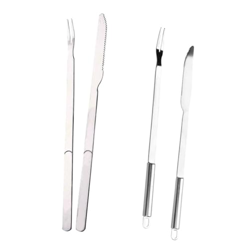 LIOOBO Grillset 2 Stück für BBQ Grillzubehör Grillgabel und Langlebig mit Holzgriff für Garten und Camping LIOOBO Grillset 2 Stück für BBQ Grillzubehör Grillgabel und Langlebig mit Holzgriff für Garten und Camping von LIOOBO