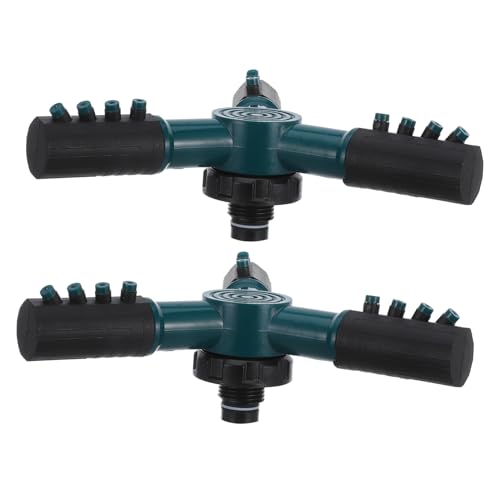 LIOOBO 2 Stück Automatischer Rotierender Rasensprenger Verstellbarer Gartenregner für Kleine Flächen Effizientes Bewässerungssystem Einfache Wassersparend für und Blumenbeete von LIOOBO