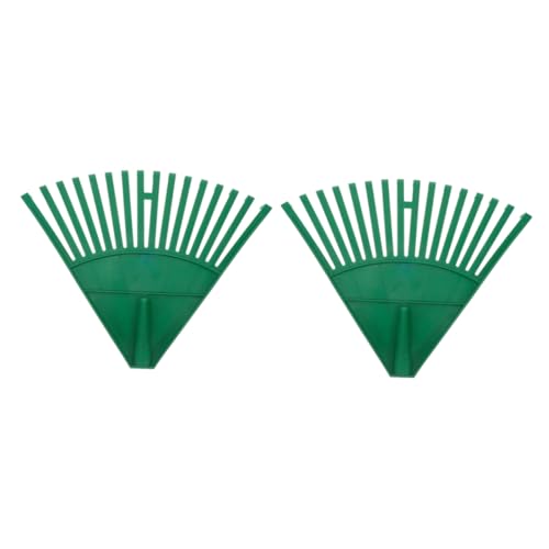 LIOOBO 2 Stück Kunststoff Rasenrechen Für Gartenarbeiten Handgeführter Laubsammler Leicht Ergonomisch Effektive Gras Und Laubreinigung Für Gartenpflege von LIOOBO