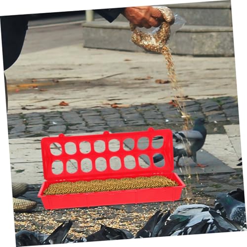 LIOOBO 2 Stück Geflügelfutterspender aus Kunststoff Großer Futtertrog mit Anti Spritz Design Verschließbar Robuste Futterbox für Kleine Vögel und Tauben Praktische Futterröhre für Hühner LIOOBO 2 Stück Geflügelfutterspender aus Kunststoff Großer Futtertrog mit Anti Spritz Design Verschließbar Robuste Futterbox für Kleine Vögel und Tauben Praktische Futterröhre für Hühner von LIOOBO