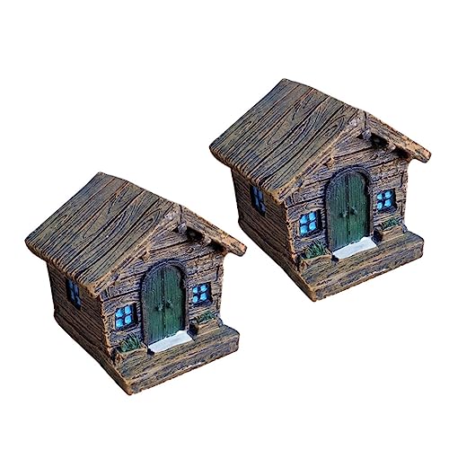 LIOOBO 2 Stück Holz Raumdekoration Kunst Zen Sandgarten Muscheln Heimdekor Pflastersteine ​​Für Garten Außenbereich Seifenspender Zimmerpflanzen Mini Terrarium Set Bastelsets von LIOOBO
