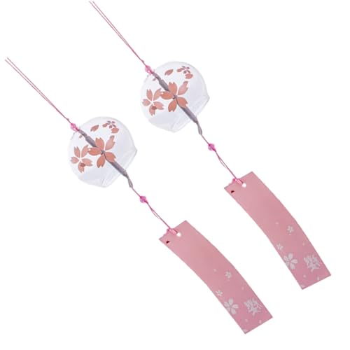 LIOOBO 2 Stück Japanische Windspiele aus Glas Romantischem Kirschblüten Motiv Handbemalte Windglocken für Terrasse und Garten Leichtes Stilvolles Deko hängespielzeug Geschenkidee LIOOBO 2 Stück Japanische Windspiele aus Glas Romantischem Kirschblüten Motiv Handbemalte Windglocken für Terrasse und Garten Leichtes Stilvolles Deko hängespielzeug Geschenkidee von LIOOBO