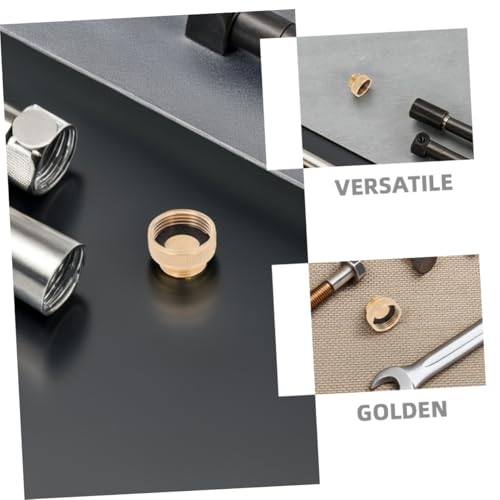 LIOOBO 2 Stück Messingkonverter gartenschlauch adapter weiblicher Gartenschlauchanschluss Gartenschlauchanschläge Adapter Schnellanschluss-Schlauchadapter Golden von LIOOBO