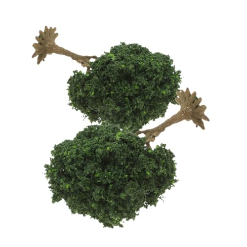 LIOOBO 2 Stück Miniatur Modellbäume Kunstpflanzen für Landschaftsmodelle Deko für Sandtisch und DIY Projekte Hohe Frühlingsgrün Bäume Detailreiche Miniatur Szene Accessoires von LIOOBO