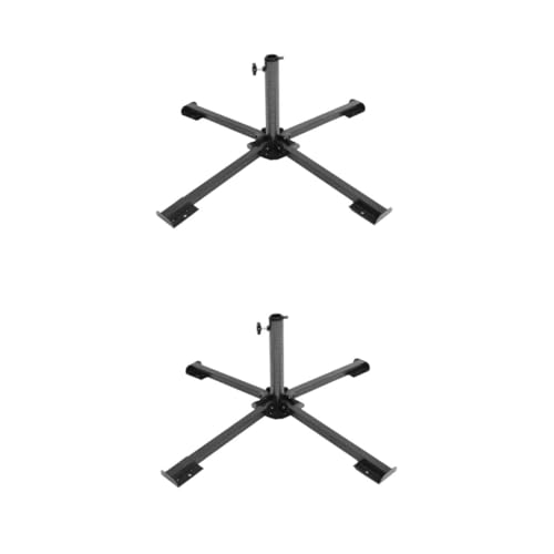 LIOOBO 2stücke Strapazierfähiger Sonnenschirmständer Für Strand Und Gartenbereiche Faltbarer Stabiler Schirmhalter Aus Eisen Für Optimale Uv-abschirmung Und Windfestigkeit Für von LIOOBO