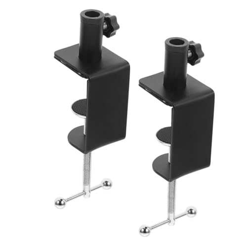 LIOOBO 2 Stück Verstellbare Metallklemme für Tischlampen Robuster Halter mit Stabiler für Verschiedene Tischstärken und Schützender Polsterung von LIOOBO