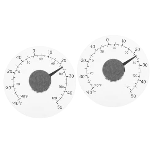 LIOOBO 2 Stück Wasserdichtes Thermometer im Freien Innenthermometer für Zuhause Zimmerthermometer Multifunktionsthermometer Fenstertemperaturmesser Hausthermometer Acryl von LIOOBO