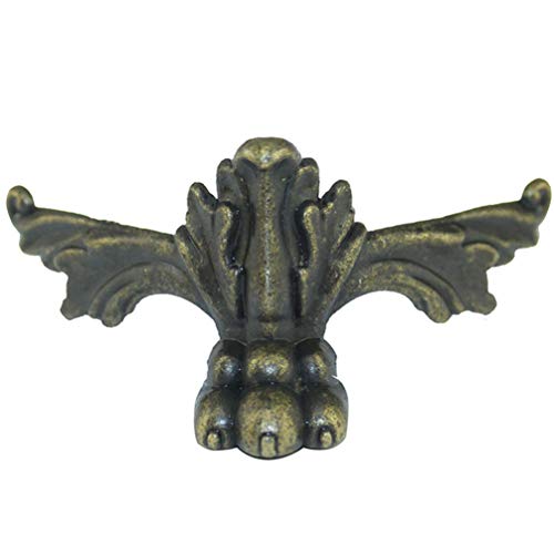 LIOOBO 2 Stücke Antike Box Beine Retro Möbel Eckenschutz Dekorative Fall Unterstützung Füße Holzkiste Bronze Füße für Schreibtisch Schmuck Geschenkbox Fall von LIOOBO