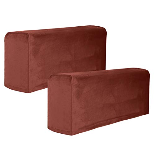 LIOOBO 2 Stück Couch-Sofa-Armlehnenbezüge, Stretch-Sofa-Schonbezug, Möbelschutz, Armlehnen-Schutzhülle, Schutzhülle für Liegestuhl, Sofa, Kaffee von LIOOBO
