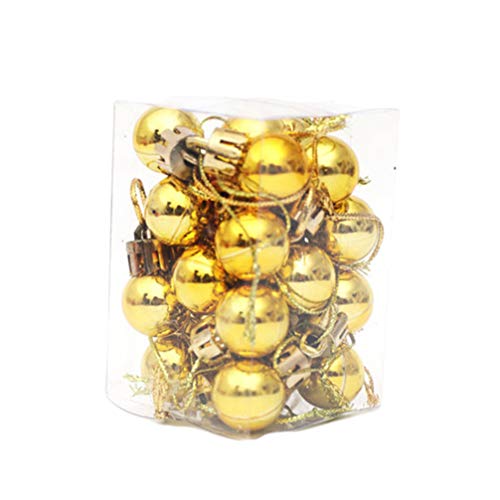 stücke bruchsichere weihnachtskugeln Mini Weihnachtskugel Urlaub weihnachtsbaumschmuck 2 cm (golden) von LIOOBO