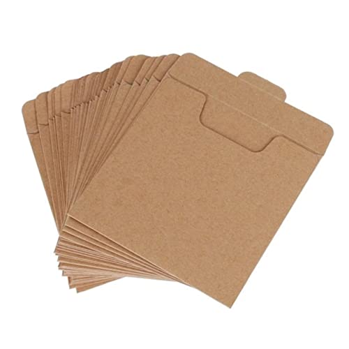 LIOOBO 25stücke Wiederverschließbare Kraftpapiertaschen Für Robuste Und wasserdichte Cd-hüllen Zum Schutz Vor Kratzern Und Feuchtigkeit von LIOOBO