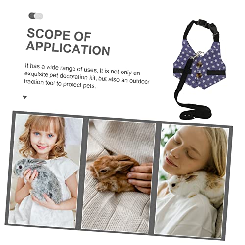 LIOOBO 3 Sätze Kaninchen Geschirr und Leine Kleintier Weste mit Gentleman Design Bequem und Sicher für Outdoor und Alltag Kaninchen Zubehör für Kleine Haustiere Strapazierfähiges von LIOOBO