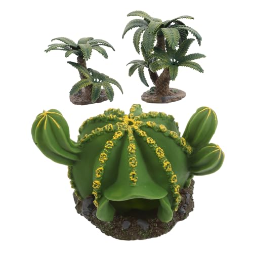 LIOOBO 3 Stück Simuliertes Kaktusmodell Mini gefälschter Baum Baumstütze Miniaturbaum Miniatur-Modellbäume Baum Handwerk Modellbäume Miniaturlandschaft Mini-Landschaftsbäume Plastik Grün von LIOOBO