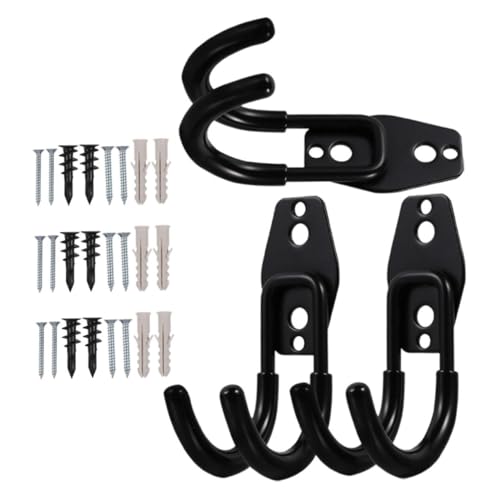 LIOOBO 3 Stück Teiliges Gartenschlauchhalter aus Edelstahl und Gummi Robuster Wandhalter für Wasser Gartenschläuche Vielseitiger Schwerlast Halter zur Ordentlichen Aufbewahrung im Garten von LIOOBO