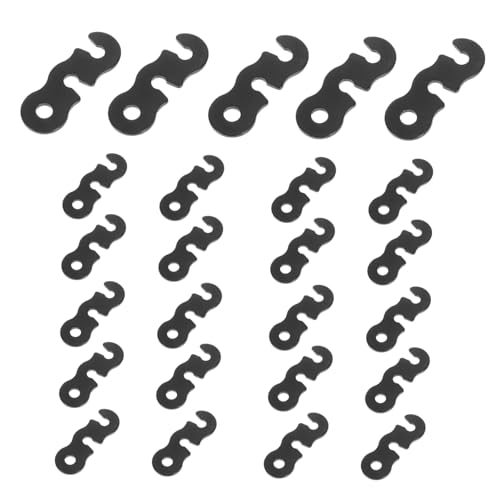 LIOOBO 30 Stück Teiliges Aluminium Zeltseilspanner Öffnung Windfeste rutschfeste Camping Schnallen für Zeltleinen Leicht und Kompakt Robust für Outdoor Wandern und Zelten von LIOOBO