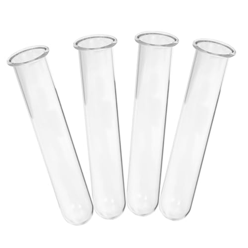 LIOOBO 4 Stück Teiliges Glas Reagenzglas Vase Klare Hydroponische Blumentöpfe für Zimmerpflanzen Platzsparende Glasflaschen für Fensterbrett Tischdekoration Vielseitige von LIOOBO