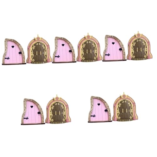 LIOOBO 5 Sätze Märchenhauszubehör Baum Hängende Feentür Feengarten Zubehör Zahnfee Tür Outdoor- Gartenfee Türdekoration Miniatur-türschmuck Hölzern 2 Stück * 5 LIOOBO 5 Sätze Märchenhauszubehör Baum Hängende Feentür Feengarten Zubehör Zahnfee Tür Outdoor- Gartenfee Türdekoration Miniatur-türschmuck Hölzern 2 Stück * 5 von LIOOBO