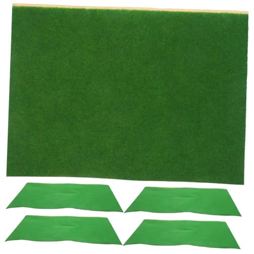 LIOOBO 5 Stück Teiliges Künstlicher Rasenmatten für Modellbau Langlebiges Kunststoffmaterial Fein Verarbeitet Realistische Mini Landschaft Deko für Sandtisch DIY Gras Turf Grüner von LIOOBO
