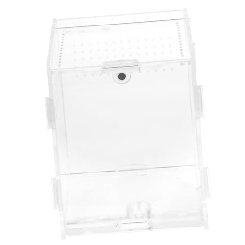 LIOOBO Acrylic Reptilien Terrarium Zuchtbox für Reptilien Hochtransparente Fütterungsbox mit Belüftung zu Reinigen Robust und Langlebig von LIOOBO